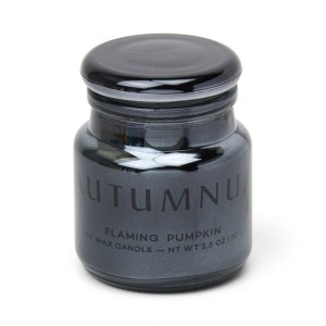 CHR0207EU Chroma 71g Autumnus Metallic Glass Candle Paddywax - Flaming Pumpkin